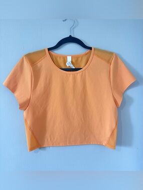 Offline by Aerie Cropped Short Sleeve Tee in Orange